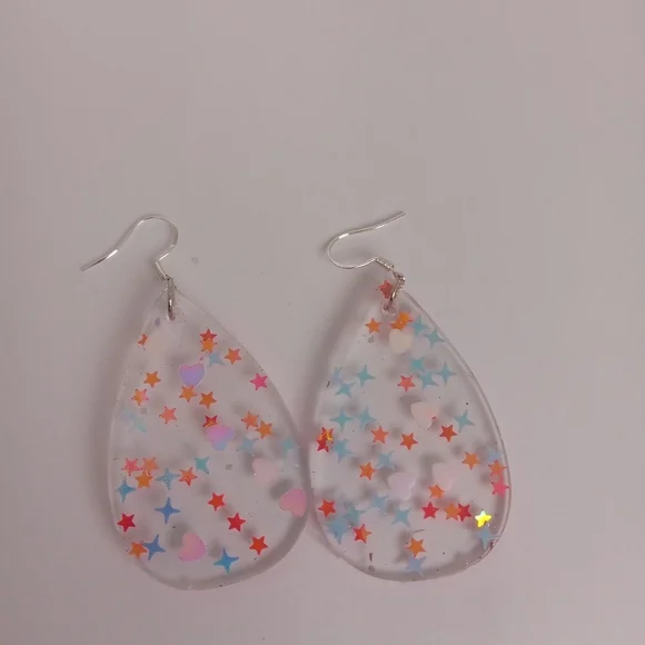 Colorful Teardrop Earrings - Picture 6 of 8
